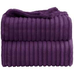 Velosso Bellissima Aubergine Plush Throw 305 x 305cm - Size: 305 x 305 x 1cm - Wilko - thumbnail 1