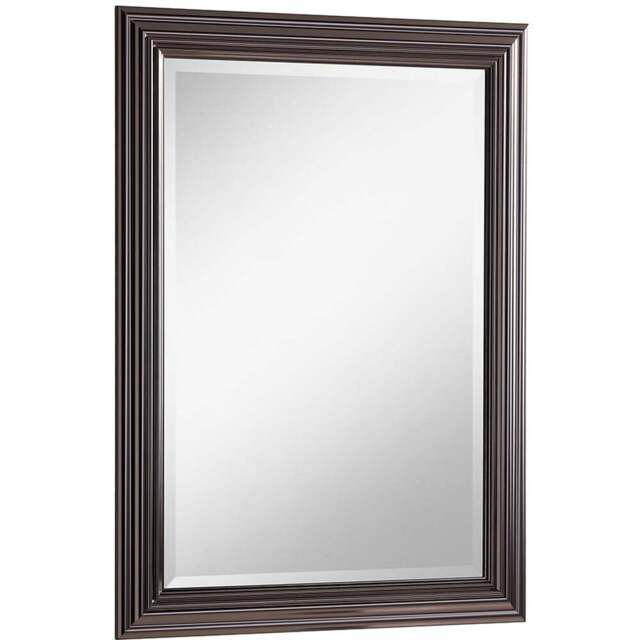 Yearn Dark Chrome Bevelled Mirror 100.5 x 72.5cm - n/a - Wilko - image 1