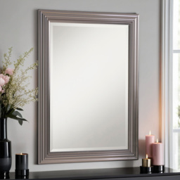 Yearn Dark Chrome Bevelled Mirror 100.5 x 72.5cm - n/a - Wilko - thumbnail 3