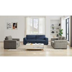 Matilda 3 Seater Blue Sofa - Wilko - thumbnail 3