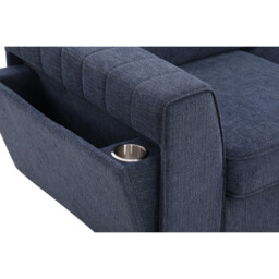 Matilda 3 Seater Blue Sofa - Wilko - thumbnail 6