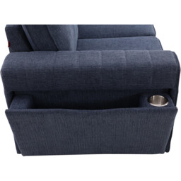 Matilda 3 Seater Blue Sofa - Wilko - thumbnail 5