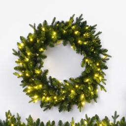 Set of LED Wreath and Garland Green - Amber Charm - Wilko - thumbnail 4