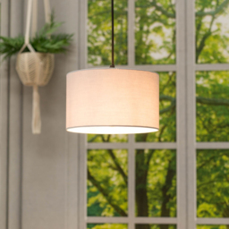 ValueLights Reni Grey Fabric Small Drum Shade - Size: 25 x 15 x 25cm - Wilko - thumbnail 3