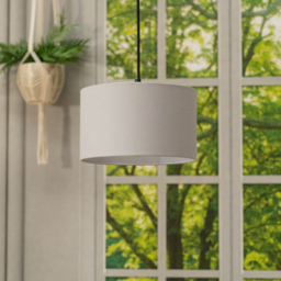 ValueLights Reni Grey Fabric Small Drum Shade - Size: 25 x 15 x 25cm - Wilko - thumbnail 4