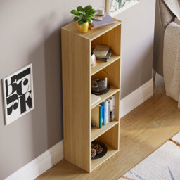 VIDA DESIGNS Oxford Oak 4 Shelf Cube Bookcase - Brown - Wilko - thumbnail 5