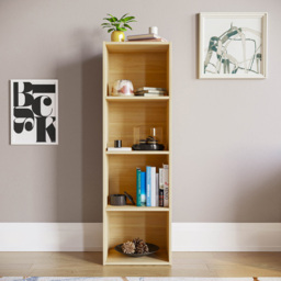 VIDA DESIGNS Oxford Oak 4 Shelf Cube Bookcase - Brown - Wilko - thumbnail 4