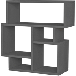 Decortie Karma 5 Shelf Anthracite Modern Side End Table - Size: 60.5 x 59 x 22cm - Black - Wilko - thumbnail 3