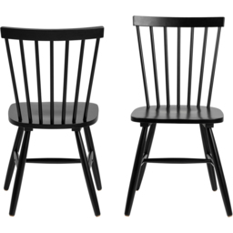 Florence Riano Set of 2 Black Dining Chairs - Furniture To Go - Wilko - thumbnail 4