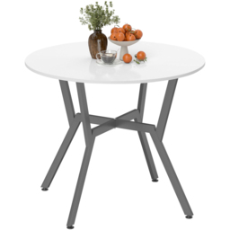Portland 2 Seater High Gloss White Wood Effect Small Dining Table - Wilko - thumbnail 3