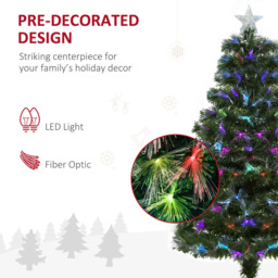 Everglow Fiber Optic LED Pre-Lit Green Artificial Christmas Tree 4ft - Wilko - thumbnail 6