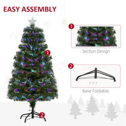 Everglow Fiber Optic LED Pre-Lit Green Artificial Christmas Tree 4ft - Wilko - thumbnail 7