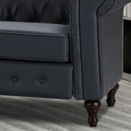 Richland 3 Seater Grey Leather Sofa - Artemis Home - Wilko - thumbnail 4