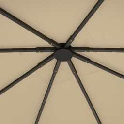 Outsunny 3 x 3m Beige Gazebo Canopy Replacement Cover with Drain Holes - Cream - Wilko - thumbnail 3