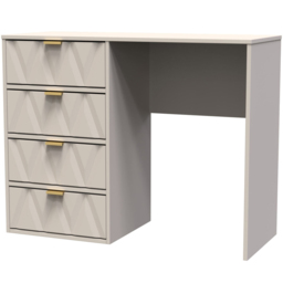 Crowndale Diamond Ready Assembled 4 Drawer Vanity Desk Matt Kashmir - Size: 40 x 97 x 76cm - Cream - Wilko - thumbnail 5