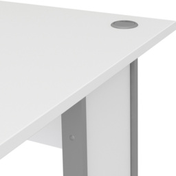 Florence Wooden and Steel 120cm Desk White and Silver Grey - Size: 80.1 x 120.1 x 75cm - Furniture to Go - Wilko - thumbnail 6