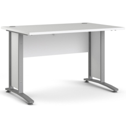 Florence Wooden and Steel 120cm Desk White and Silver Grey - Size: 80.1 x 120.1 x 75cm - Furniture to Go - Wilko - thumbnail 3