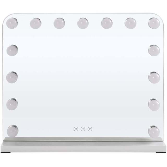 Living and Home White Dimmable Hollywood LED Vanity Makeup Mirror - Size: 42 x 50 x 12cm - Wilko - image 1