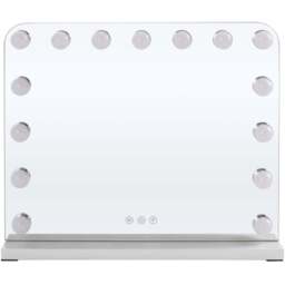 Living and Home White Dimmable Hollywood LED Vanity Makeup Mirror - Size: 42 x 50 x 12cm - Wilko - thumbnail 1