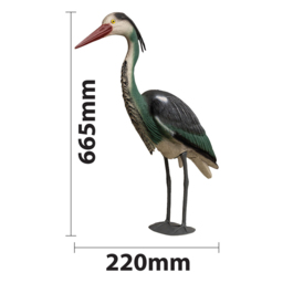 St Helens Decoy Heron Bird for Scaring Ornament - Size: 200x0x0cm - Grey - Wilko - thumbnail 4