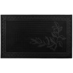 JVL Foliage Rubber Scraper Door Mat Runner 40 x 70cm - Size: 46 x 76cm - Black - JVL Homewares - Wilko - thumbnail 5
