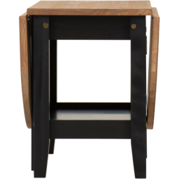 Seconique Santos Single Shelf Drop Leaf Black Distressed Waxed Pine Coffee Table - Wilko - thumbnail 6