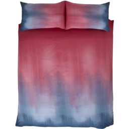 Rapport Home Ombre King Size Red Duvet Set - Wilko - thumbnail 3