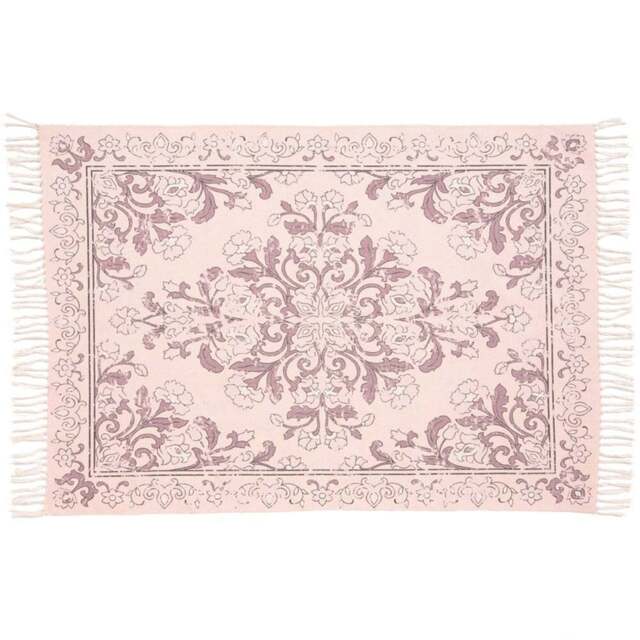 Esselle Home Kew Mauve Antique Print Rug with Tassel 160 x 230cm - Size: 230 x 160 x 1cm - Cream - Wilko - image 1