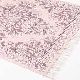 Esselle Home Kew Mauve Antique Print Rug with Tassel 160 x 230cm - Size: 230 x 160 x 1cm - Cream - Wilko - thumbnail 3