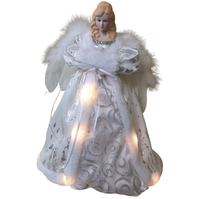 Premier Warm White LED Angel Christmas Tree Topper 30cm - Size: 30 x 30 x 9cm - Wilko - image 1