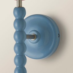 ValueLights Pink Trim Scallop Shade Blue Bobbin LED Wall Light with Bulb 2 Pack - Size: 32 x 19 x 20cm - Wilko - thumbnail 7