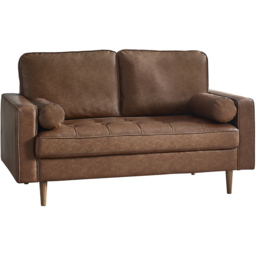 Julian Bowen Henley 2 Seater Brown Faux Leather Sofa - Wilko - thumbnail 3