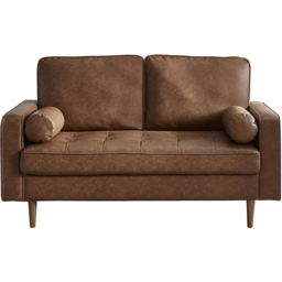 Julian Bowen Henley 2 Seater Brown Faux Leather Sofa - Wilko - thumbnail 4