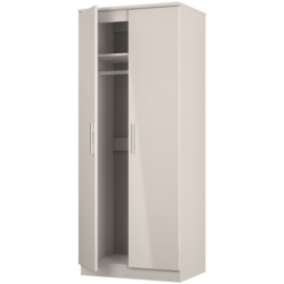 Crowndale Knightsbridge 2 Door Kashmir Gloss Wardrobe Ready Assembled - Kashmir Gloss & Kashmir - Wilko - thumbnail 5