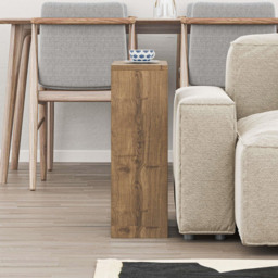 Decortie Simpi Single Shelf Dark Oak Side Table - Size: 60 x 55 x 20cm - Brown - Wilko - thumbnail 4