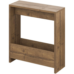 Decortie Simpi Single Shelf Dark Oak Side Table - Size: 60 x 55 x 20cm - Brown - Wilko - thumbnail 3