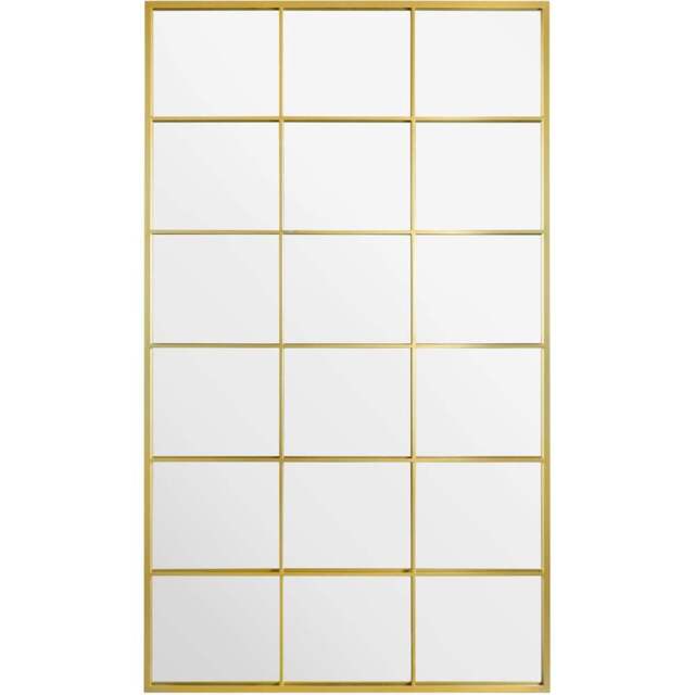 The Fenestra Gold Window Leaner Wall Mirror 200 x 120cm - MirrorOutlet - Wilko - image 1