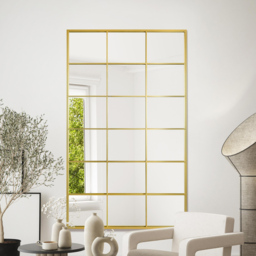 The Fenestra Gold Window Leaner Wall Mirror 200 x 120cm - MirrorOutlet - Wilko - thumbnail 3