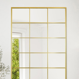 The Fenestra Gold Window Leaner Wall Mirror 200 x 120cm - MirrorOutlet - Wilko - thumbnail 4