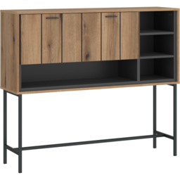 Furniture To Go Arundel Single Door 4 Shelf Oak Sideboard - Brown - Wilko - thumbnail 3