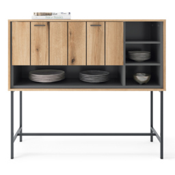 Furniture To Go Arundel Single Door 4 Shelf Oak Sideboard - Brown - Wilko - thumbnail 5