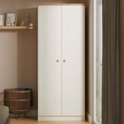 Crowndale Victoria 2 Door Cream Ash and Oak Wardrobe - Wilko - thumbnail 1
