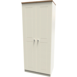 Crowndale Victoria 2 Door Cream Ash and Oak Wardrobe - Wilko - thumbnail 5