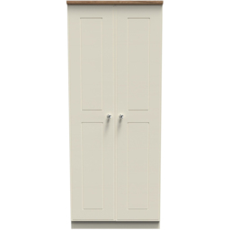Crowndale Victoria 2 Door Cream Ash and Oak Wardrobe - Wilko - thumbnail 3