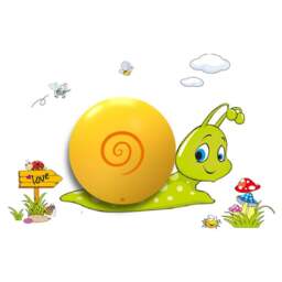 Milagro Snail Yellow LED Children Lamp 230V - Size: 12 x 12 x 4cm - Wilko