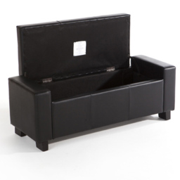 GFW Verona Black Ottoman Storage Bench - Size: 39 x 104 x 39cm - Wilko - thumbnail 4