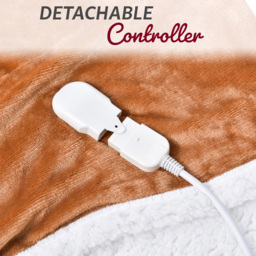 GlamHaus Tan Electric Heated Throw 160 x 130cm - Brown - Wilko - thumbnail 4