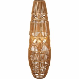 Lighting Collection White Tapered Shade - Size: 90 x 27 x 27cm - Brown - Wilko - thumbnail 4