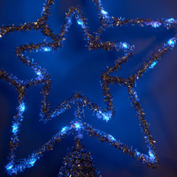 Samuel Alexander Blue Multi-Function LED Silver Star Christmas Tree Topper 28cm - Size: 28 x 26 x 2cm - Silver / Blue - Wilko - thumbnail 7