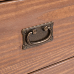 Cabinet Bits Padua 6 Drawer Brown Brass Drop Handle Chest of Drawers - Wilko - thumbnail 7